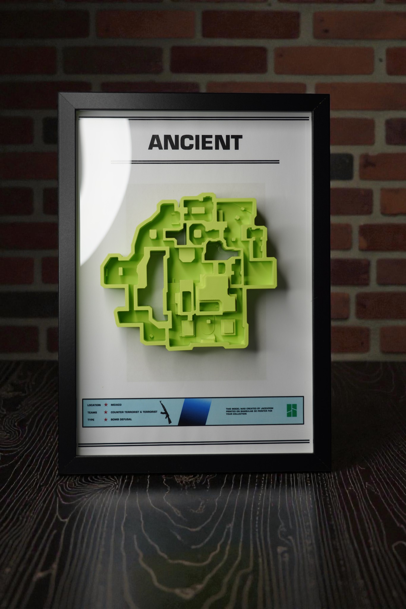 ancient map counter strike gift decoration dekoracja